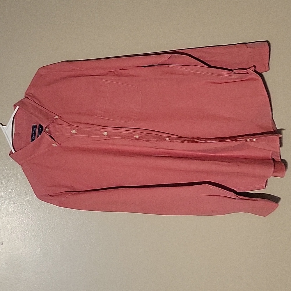 Saddlebred Button Down‎ Long Sleeve Shirt Stretch Oxford Red Mens Size Large